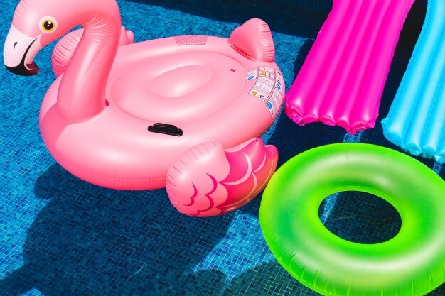 Inflatable toy in pool